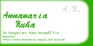 annamaria muha business card